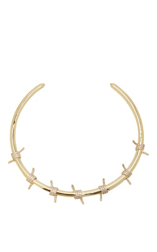 Fallon barbed-wire collar necklace