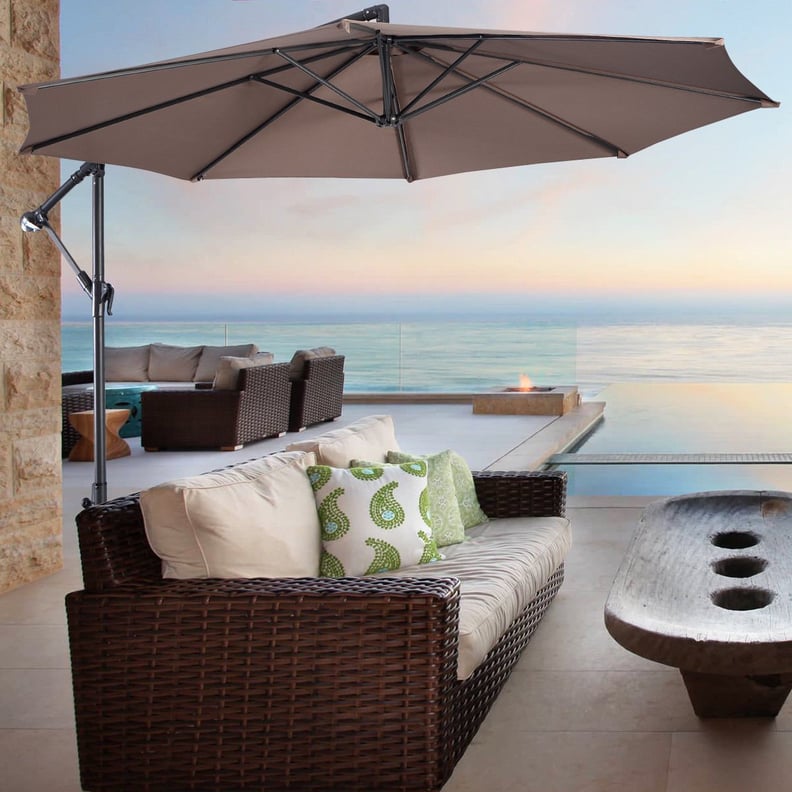 A Beach or Patio Umbrella: Costway Hanging Umbrella