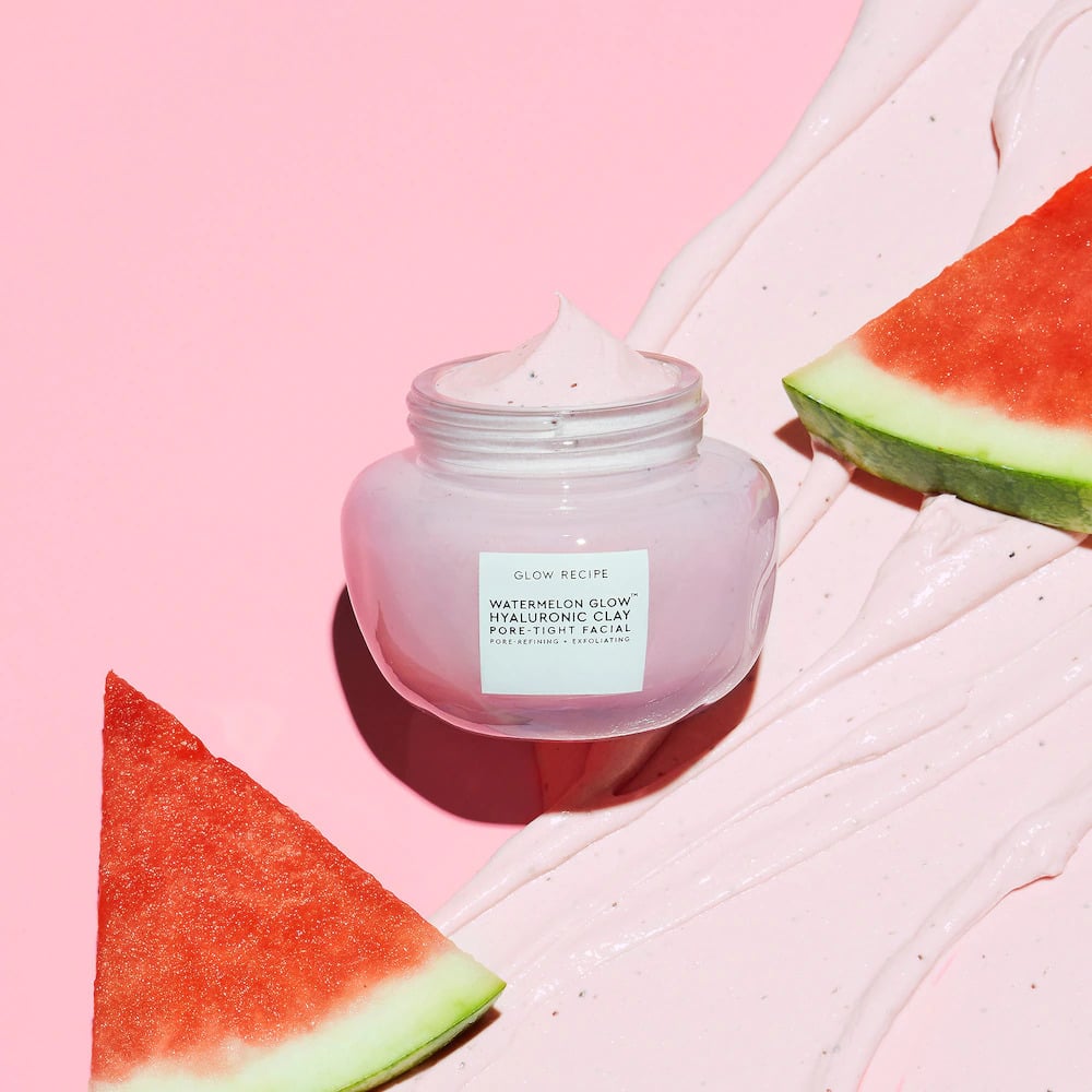 The Best Clay Mask For Dry Skin: Glow Recipe Watermelon Glow Hyaluronic Clay Pore-Tight Facial Mask