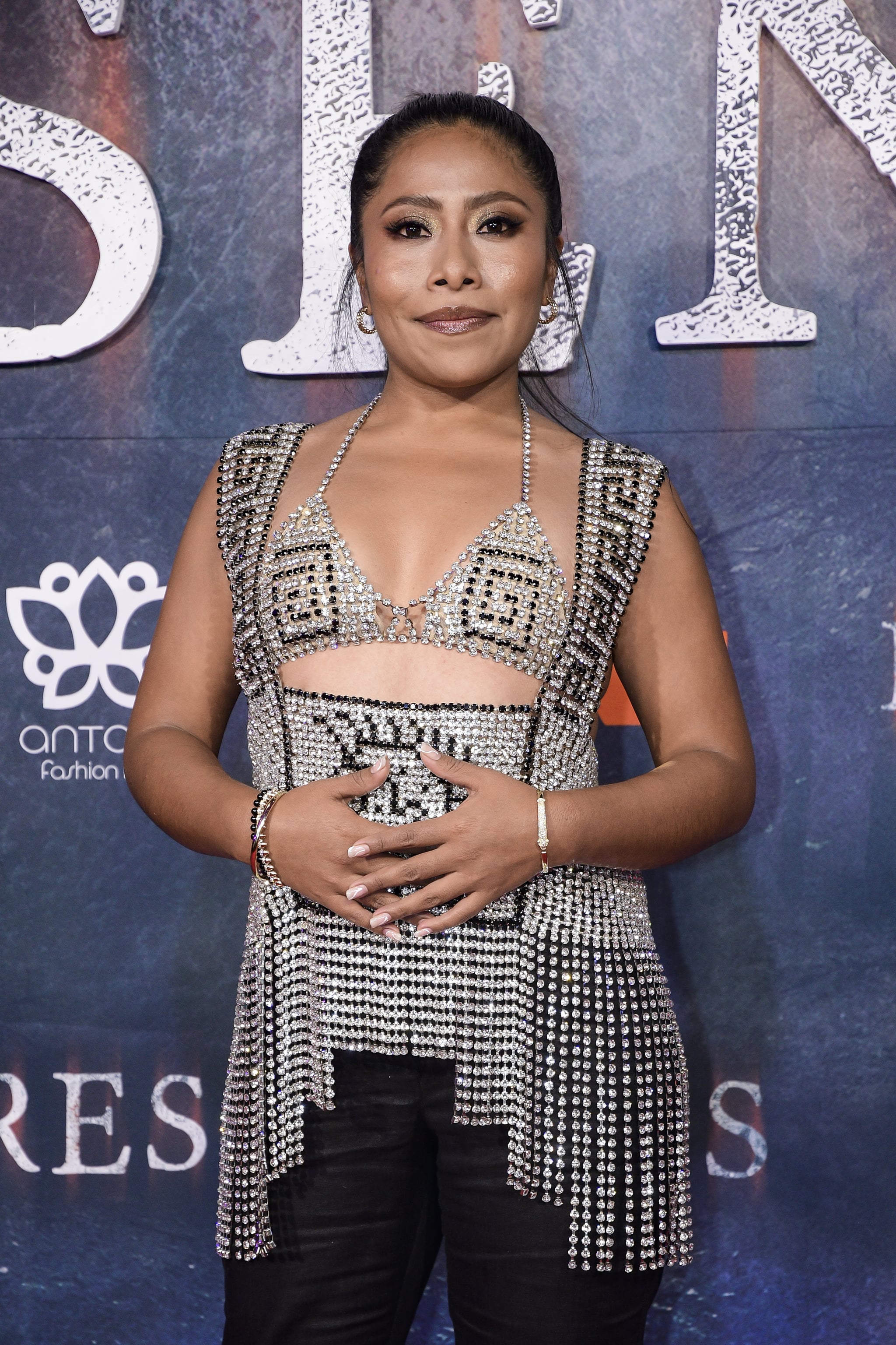 MEXICO CITY, MEXICO - SEPTEMBER 06: Yalitza Aparicio poses for a photo during the Red Carpet of the movie 'Presencias' at Cinemex Antara Polanco on September 6, 2022 in Mexico City, Mexico. (Photo by Jaime Nogales/Medios y Media/Getty Images)