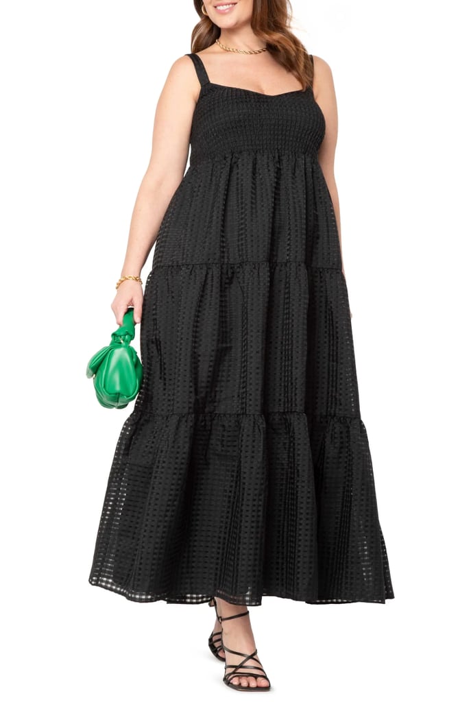 Light and Flowy: Eloquii Smocked Bodice Sleeveless Maxi Dress