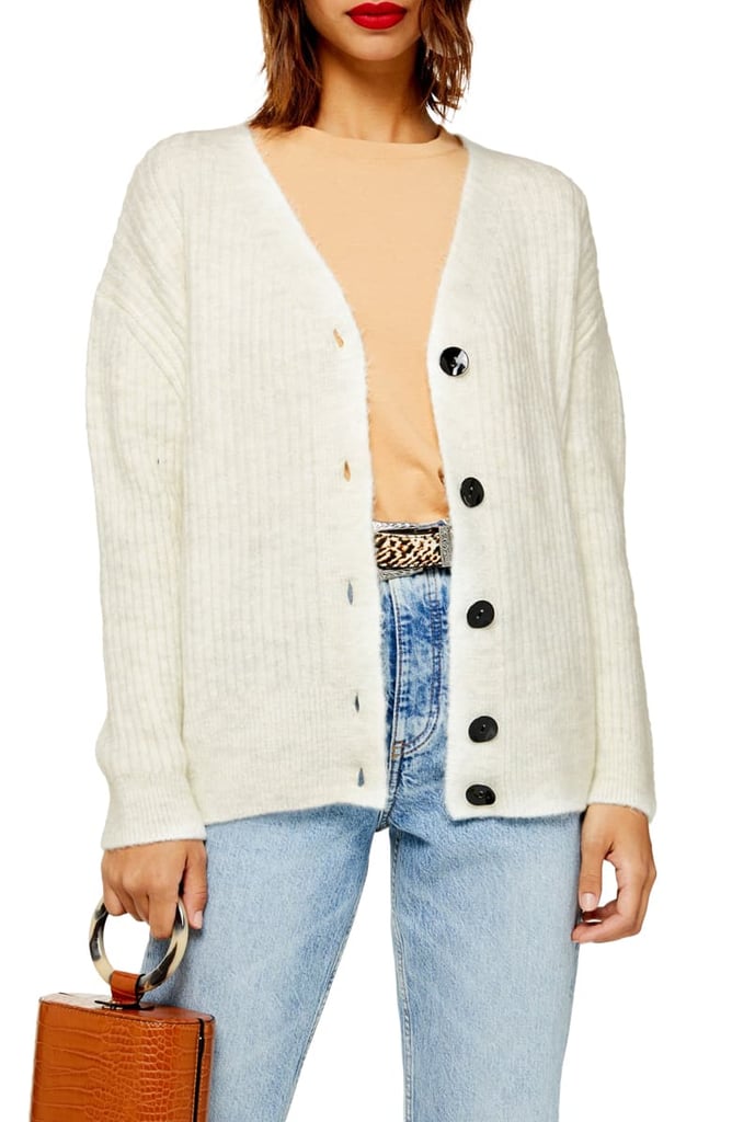 Topshop Button-Front Cardigan