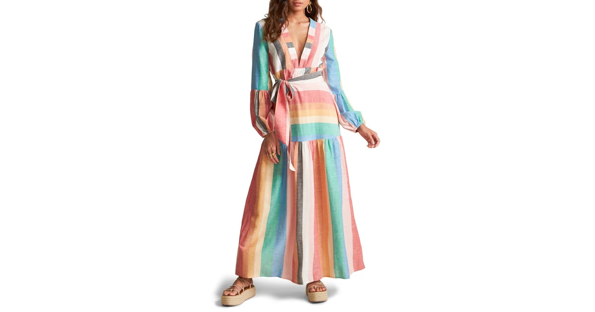 Billabong x Sincerely Jules Mix it Up Stripe Long Sleeve Maxi