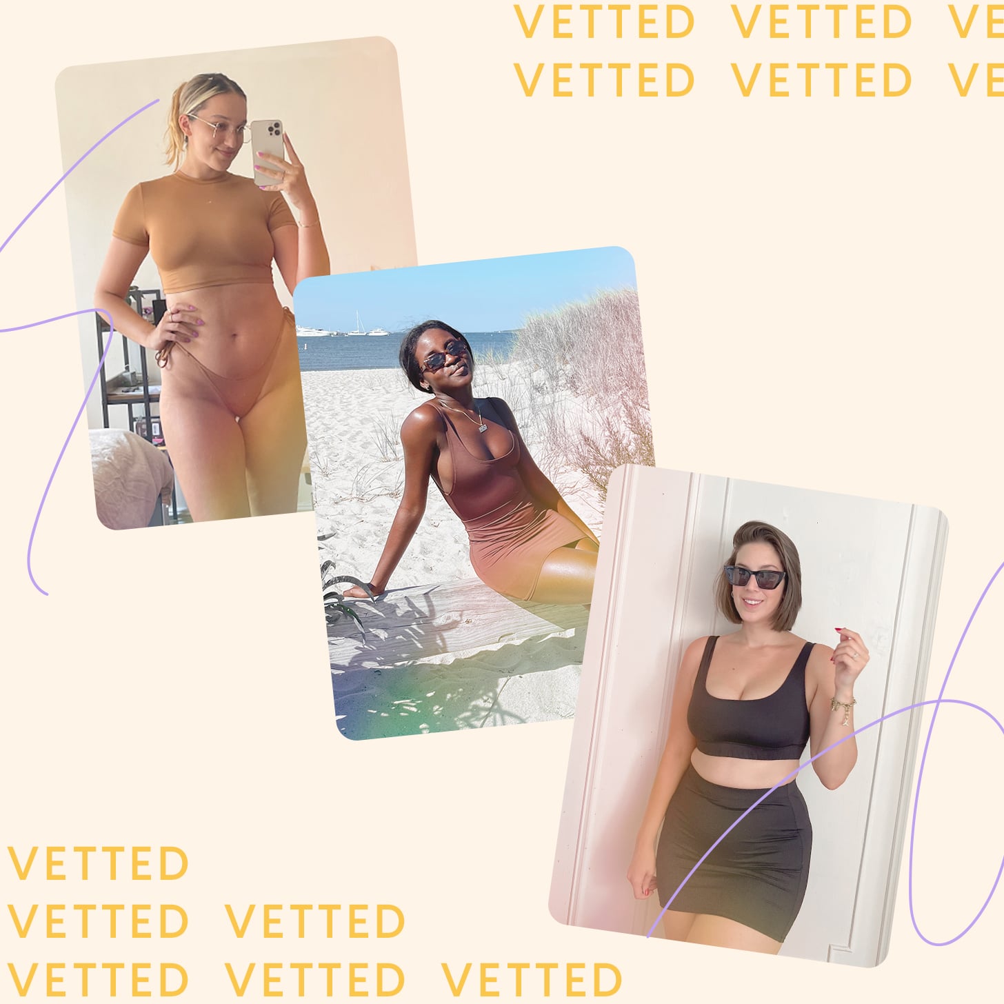 I'm 6'1” and slim – I did a Skims swimsuit haul, the brown one