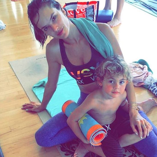 Alessandra Ambrosio After-Yoga Picture With Her Son, Noah