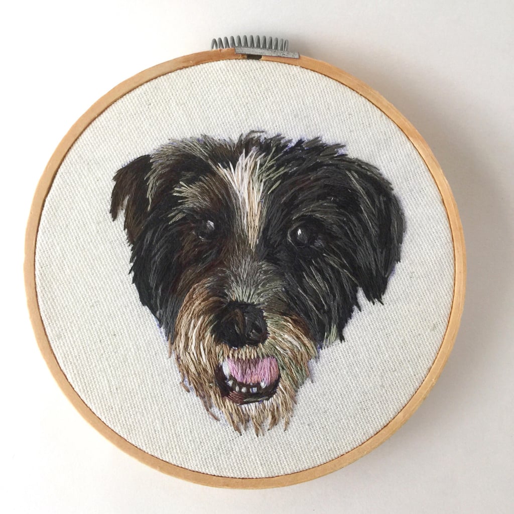 Embroidered Pet Portraits on Etsy POPSUGAR Family Photo 2