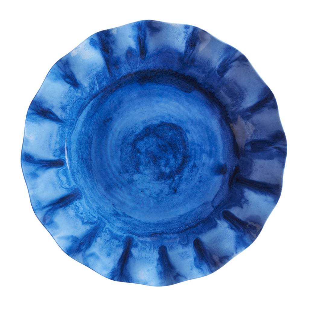 Marble Wave Blue Melamine Dinnerware