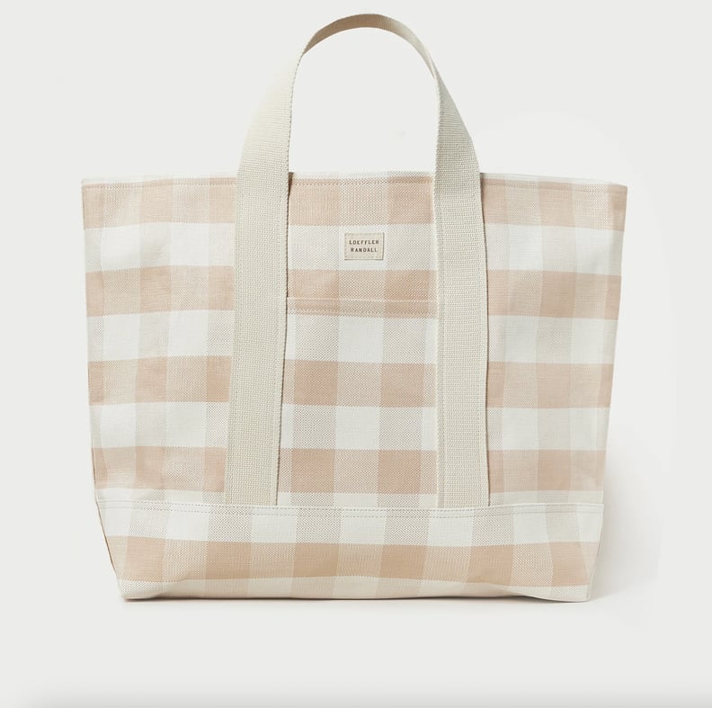 Loeffler Randall Bodie Blush Gingham Oversized Tote