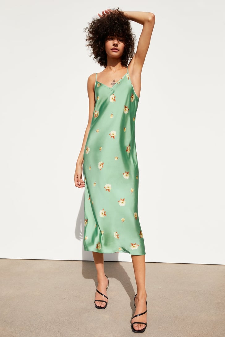 Zara Floral Print Dress Most Flattering Wedding Guest Dresses