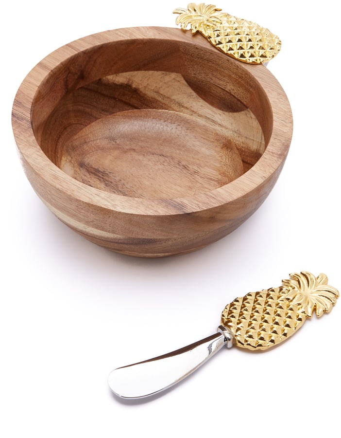Gift Boutique Pineapple Bowl With Spreader