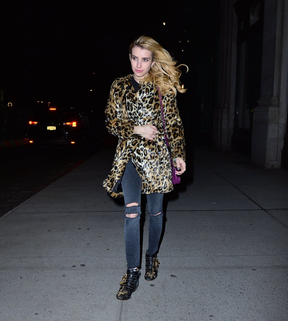 Emma Roberts made a solo appearance at the party.