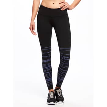 Sexy Women Thin Black and White Stripes Printed Compression