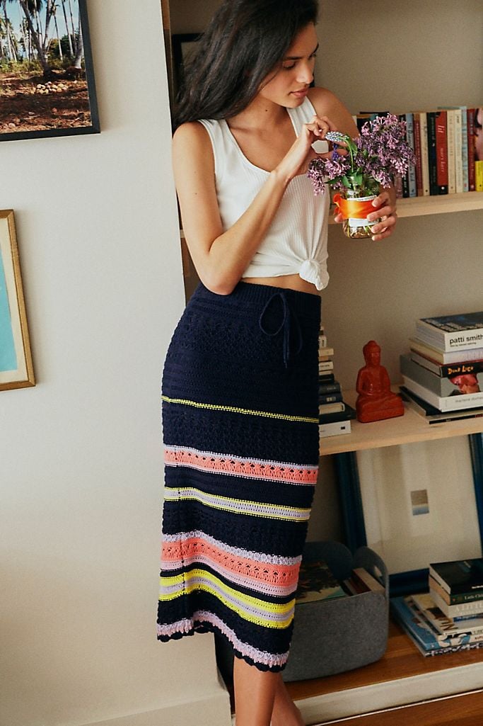 Antonella Crochet Midi Skirt