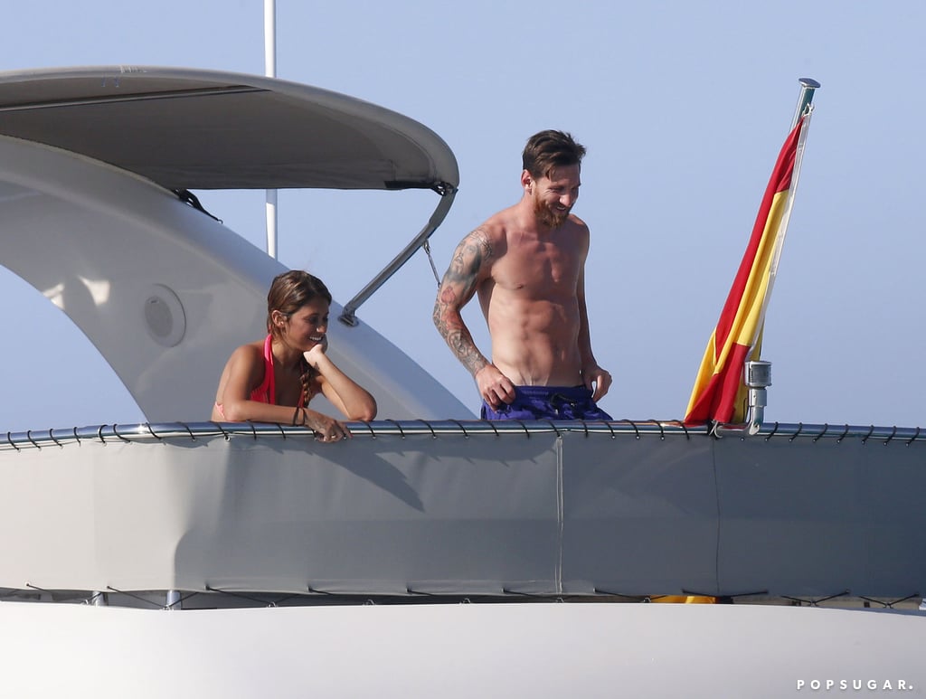 Lionel Messi and His Girlfriend in Ibiza, Spain July 2016