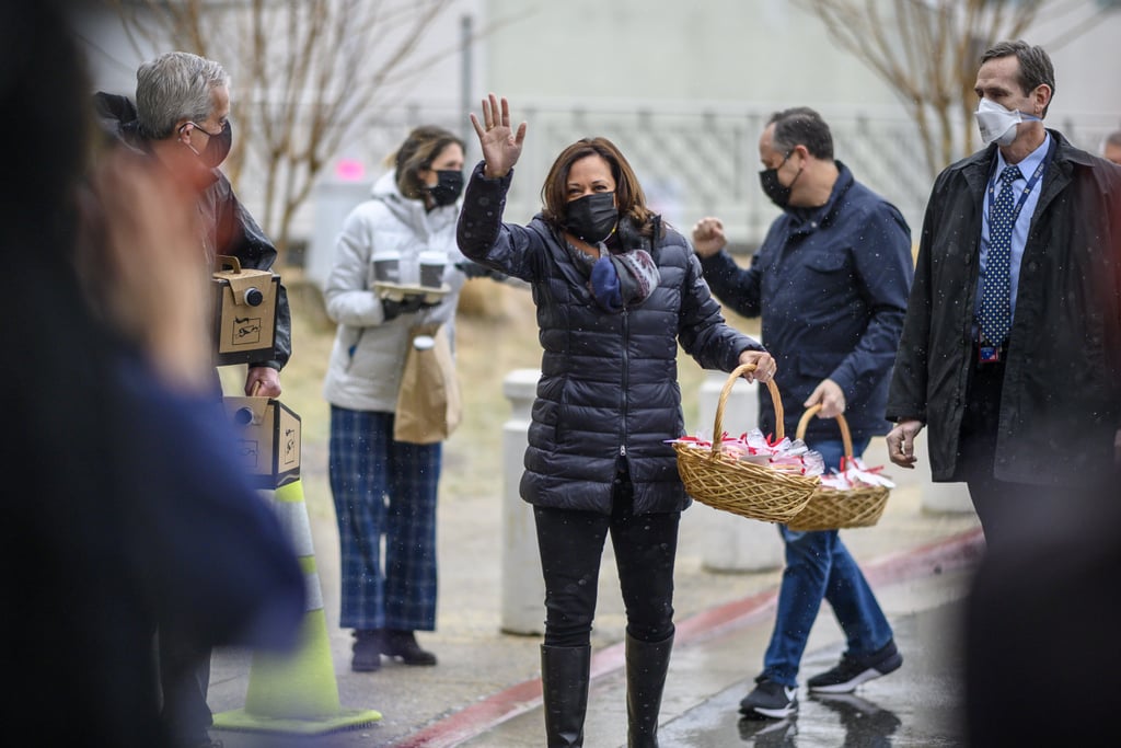 Kamala Harris Gives Healthcare Workers Valentine's Cookies