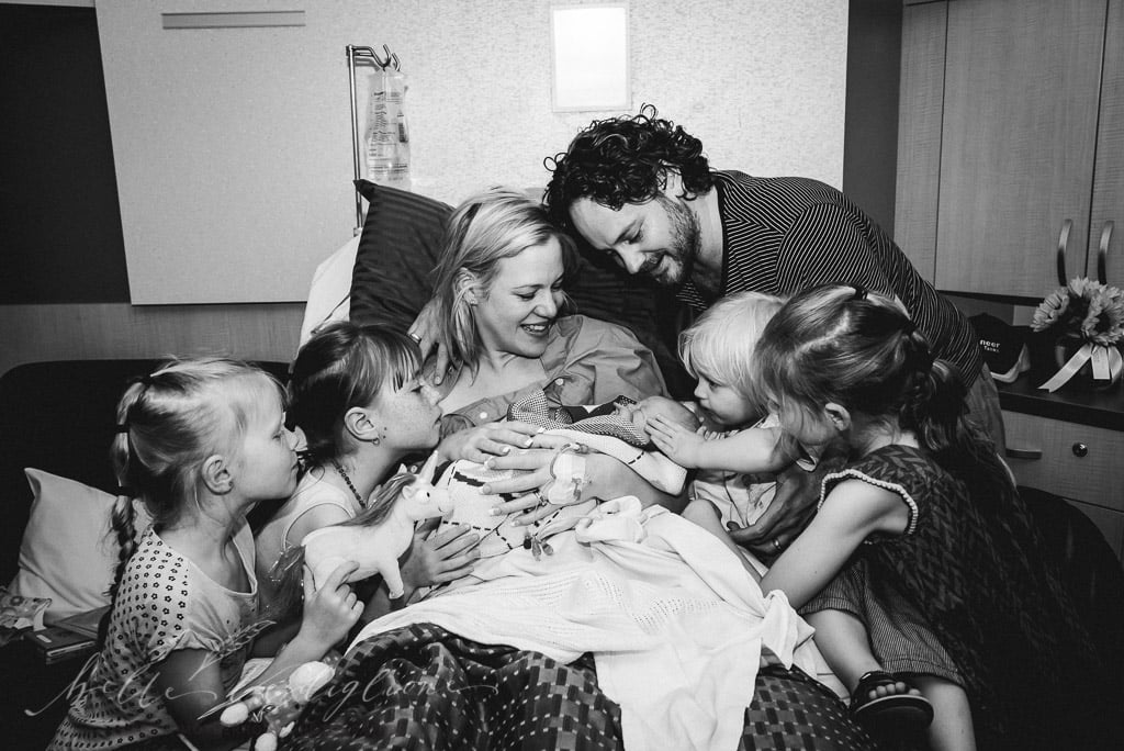 C-Section Mom Watching Baby's Birth