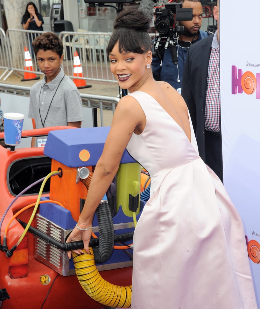 Rihanna had fun at the LA premiere of her movie Home in LA on Sunday.