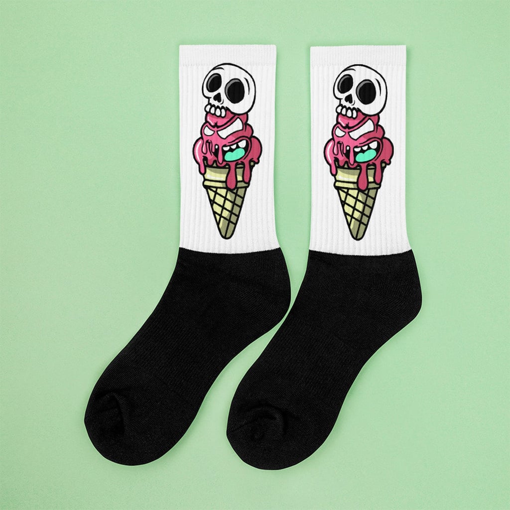 Ice Cream Skeleton Socks