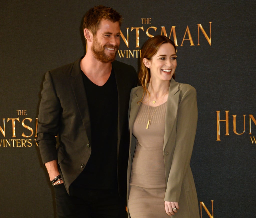 Emily Blunt and Chris Hemsworth on Red Carpet March 2016