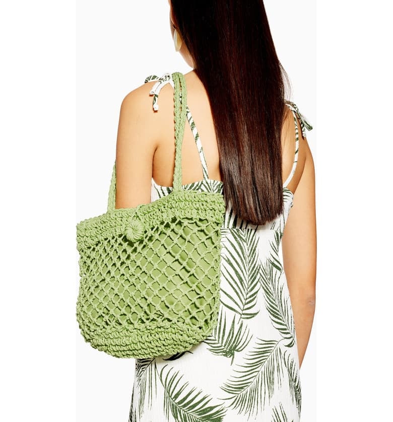 Topshop Fizzle Straw Tote