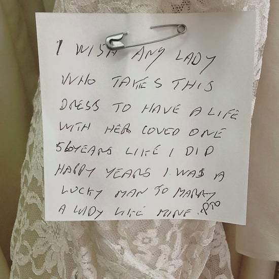 Handwritten Love Note on Wedding Dress