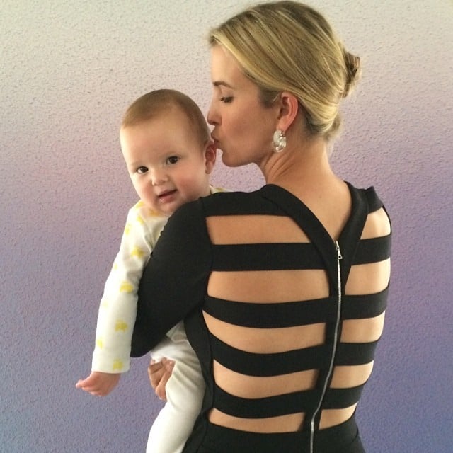 A dressed-up Ivanka Trump gave little Joseph a cute little peck on the ear.
Source: Instagram user ivankatrump