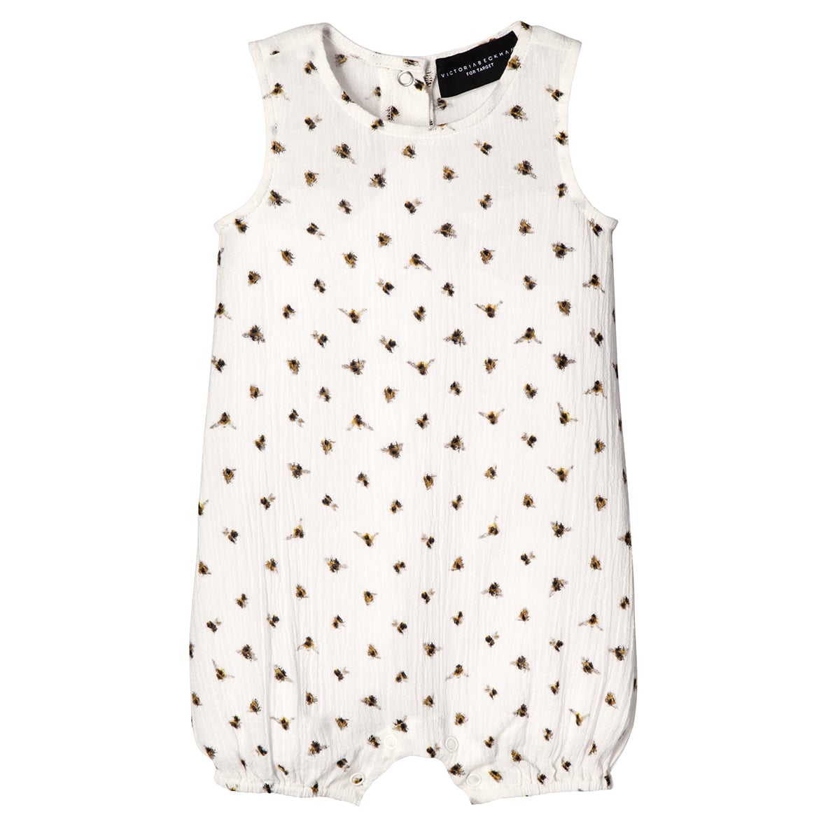 Baby Bee Print Pleated Romper ($13 