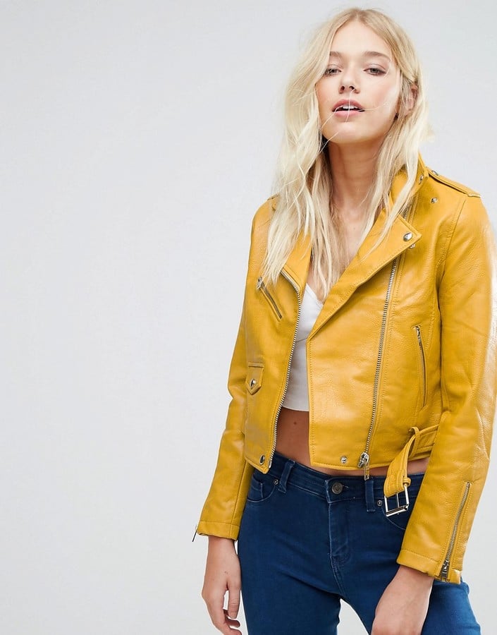 Bershka Faux Leather Biker Jacket