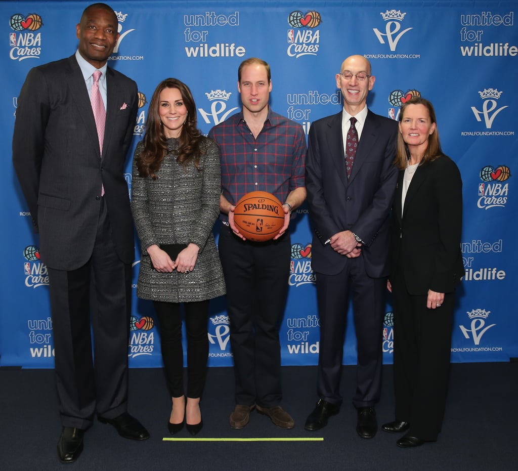 Prince William and Kate Middleton at Brooklyn Nets Game