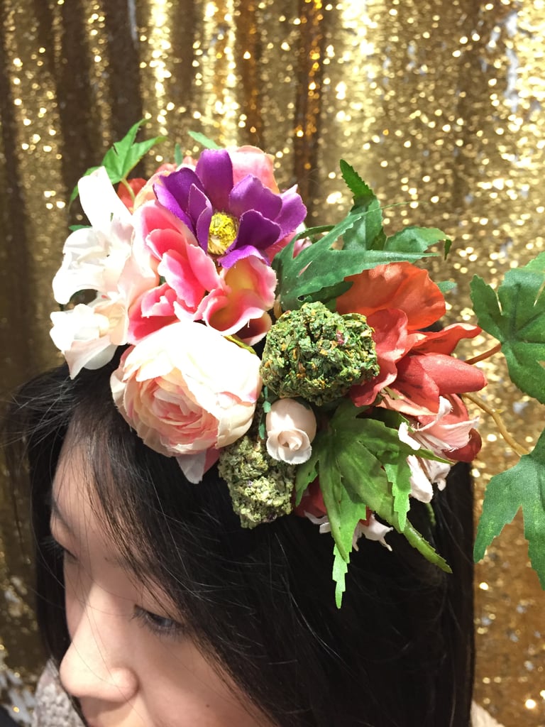 Brides can choose between five different strains to wear, and though the nugs are 100 percent fake to allow them to be legal everywhere, I couldn't believe how real they looked in person.