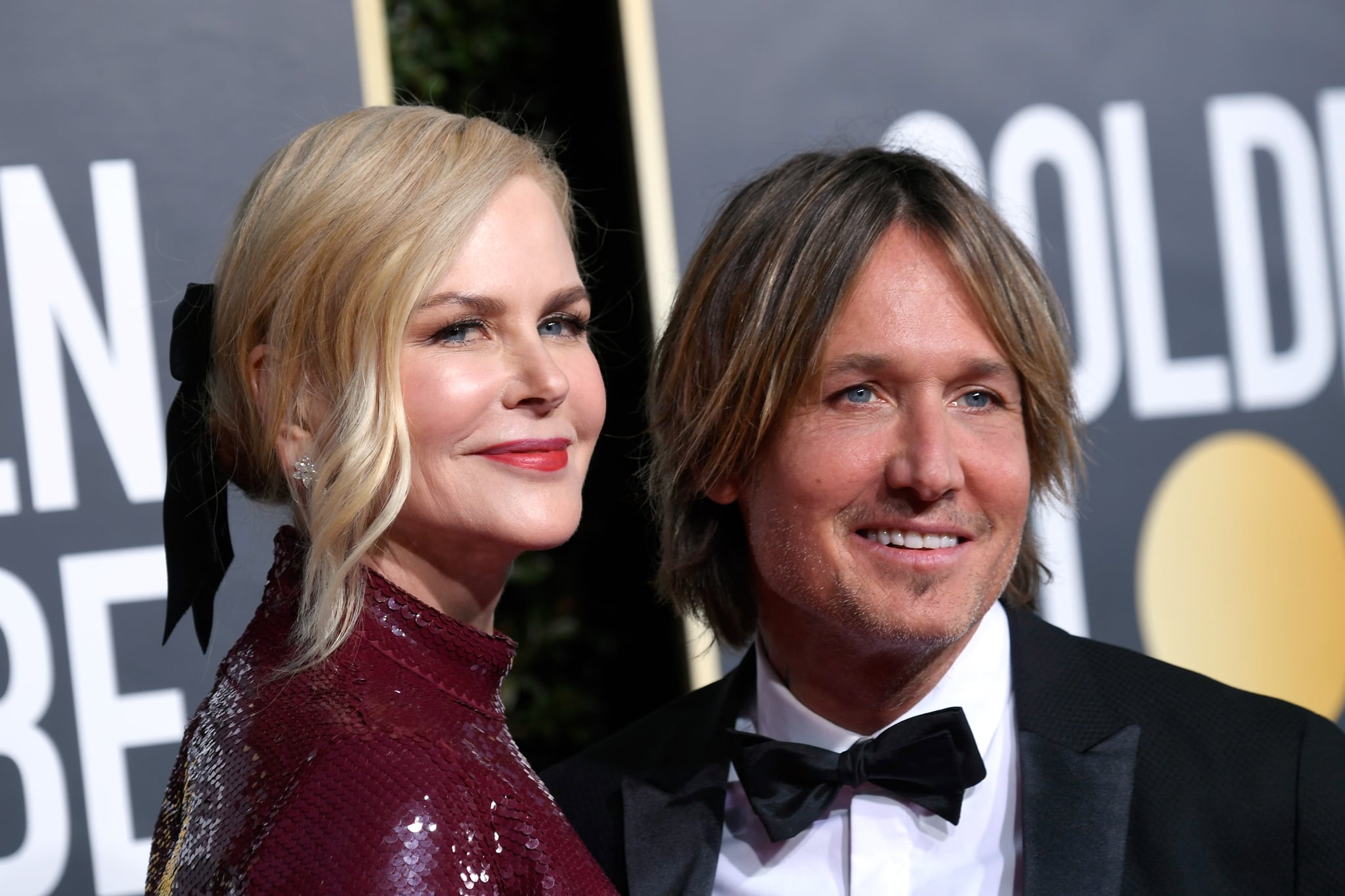 BEVERLY HILLS, CA - JANUARY 06:  Nicole Kidman (L) and Keith Urban attend the 76th Annual Golden Globe Awards at The Beverly Hilton Hotel on January 6, 2019 in Beverly Hills, California.  (Photo by Frazer Harrison/Getty Images)