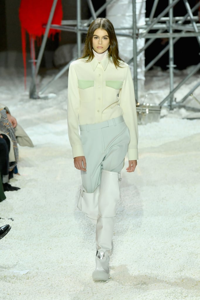 She Also Added to Her Fashion Resumé by Walking For Calvin Klein