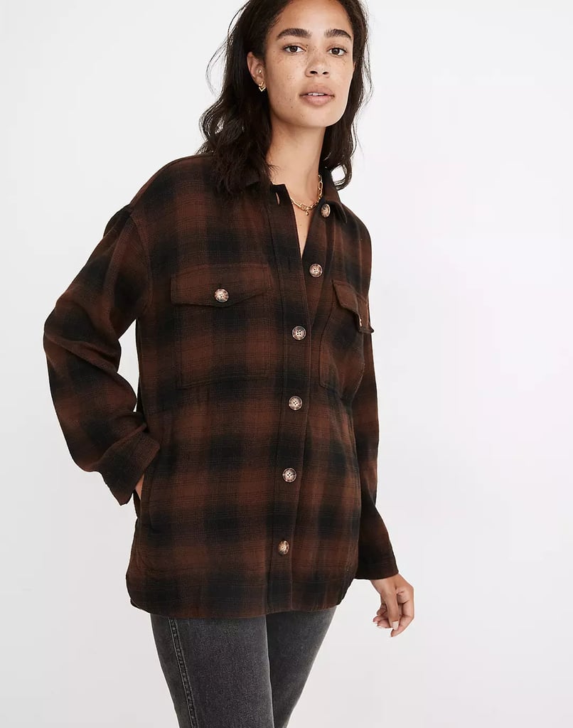 For a Classic Fall Piece: Flannel Shirt-Jacket