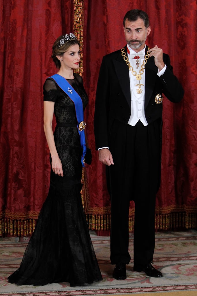 Queen Letizia at Chilean State Dinner 2014 | Photos
