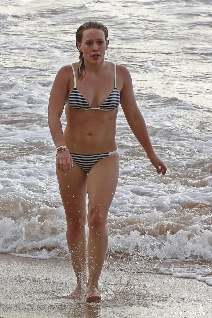 Hilary Duff Wearing A Bikini On The Beach In Hawaii Pictures Popsugar 