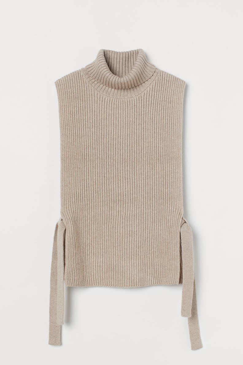Rib-knit Turtleneck Collar
