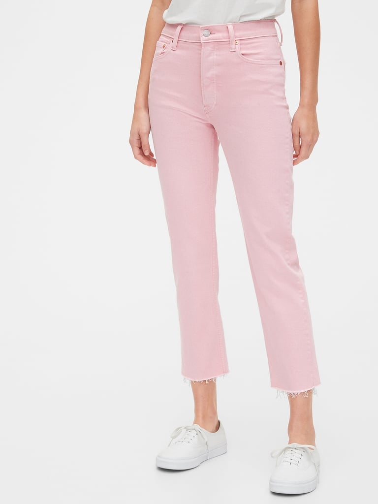 Gap High Rise Cheeky Straight Jeans with Raw Hem