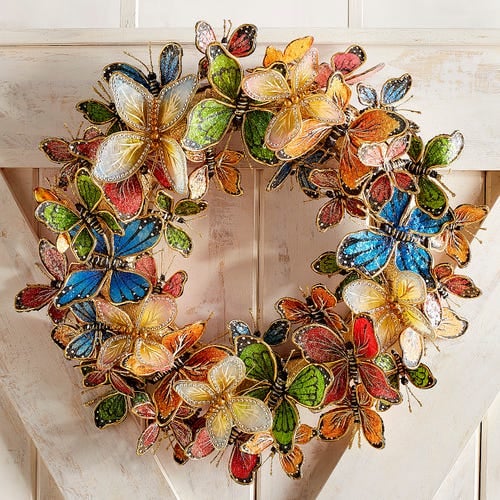 Butterfly Capiz Wreath