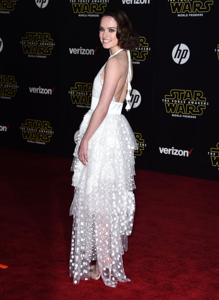 The details on the back of Daisy Ridley's Chloé gown were stunning.