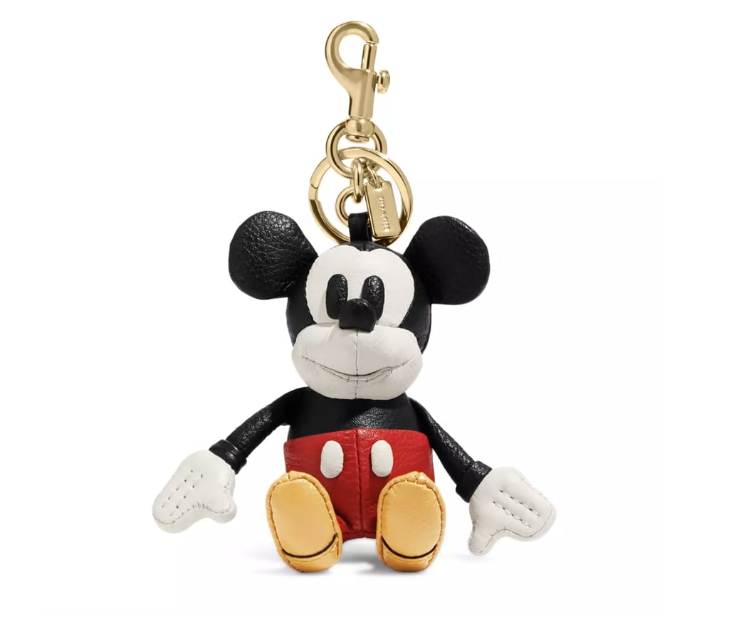 A Disney Charm: Mickey Mouse Leather Key Chain Figure by Coach