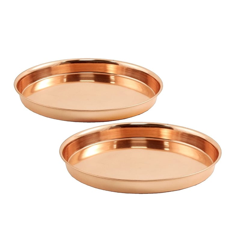 Achla Designs Pair of Round Copper Trays