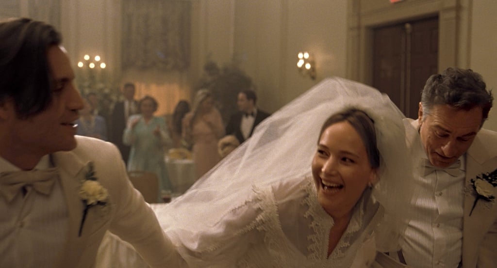 Édgar Ramírez as Tony, Jennifer Lawrence as Joy, and Robert De Niro.