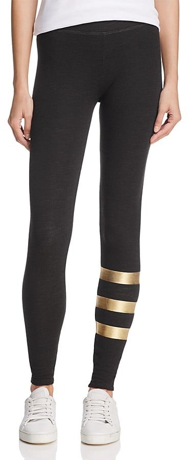 Sundry Metallic-Striped Leggings