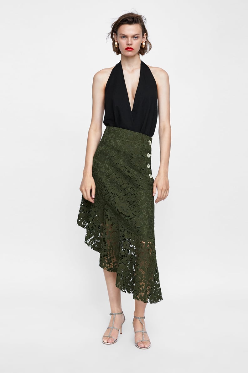 Zara Ruffled Lace Skirt