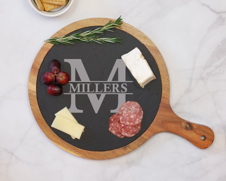 For Cheese Lovers: Custom Round Charcuterie Board