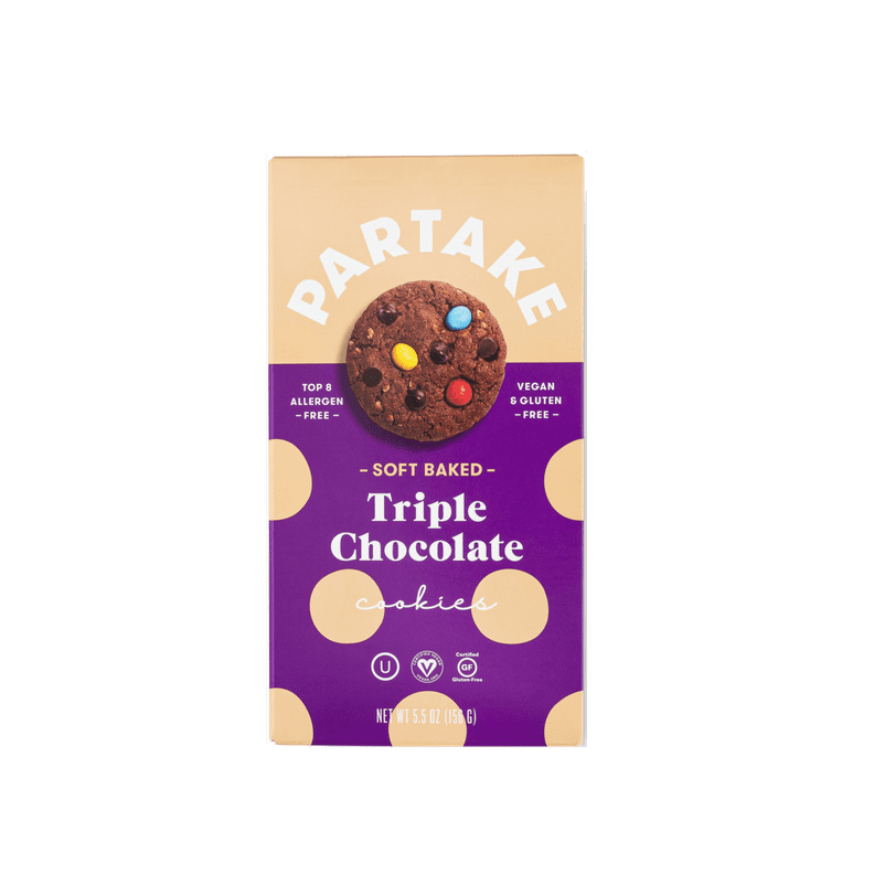 Partake Soft Baked Cookies - Triple Chocolate