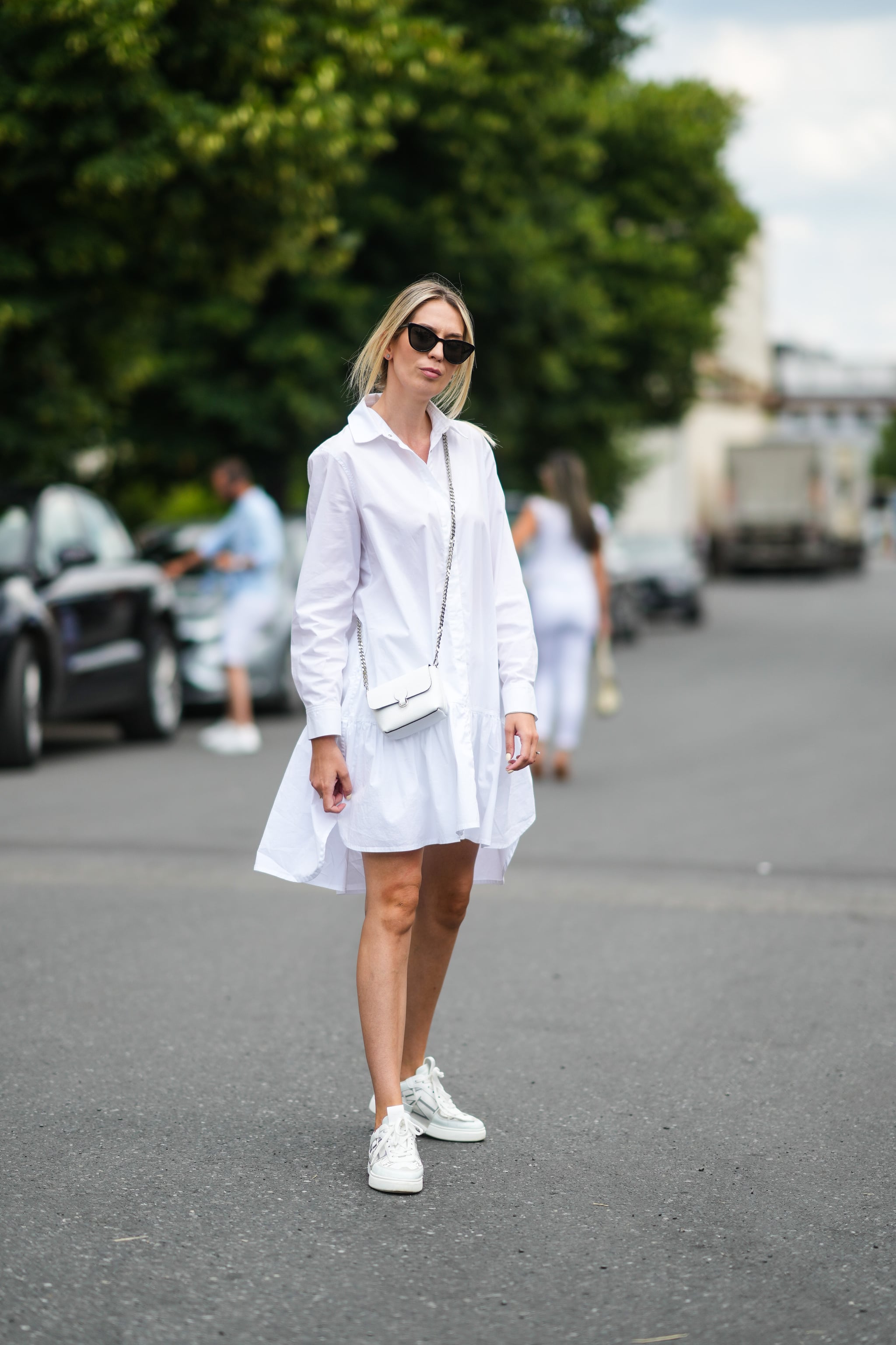 How to Wear a Dress With Sneakers | POPSUGAR Fashion