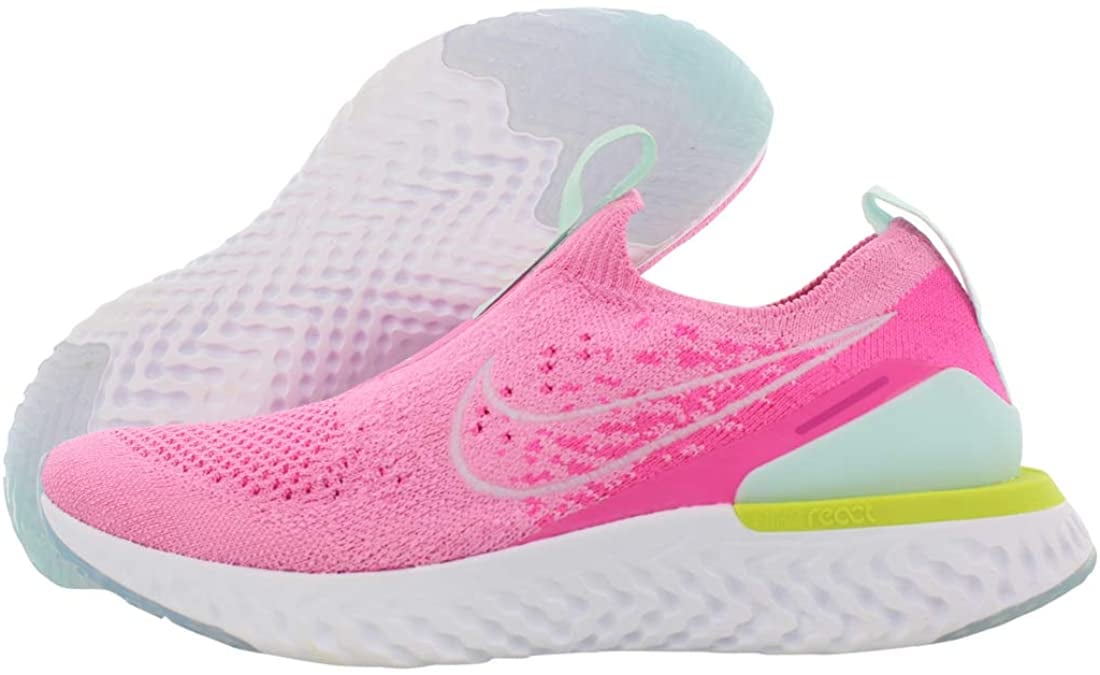 neon pink nike womens running shoes