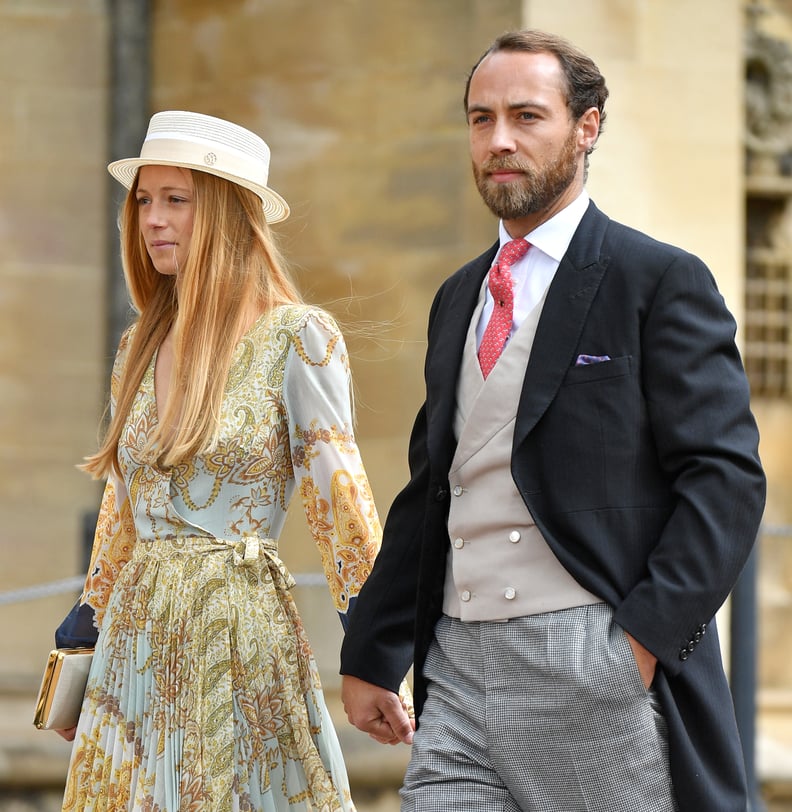 Alizee Thevenet Wearing a $70 H&M Paisley Print Dress at Lady Gabriella Windsor's Wedding