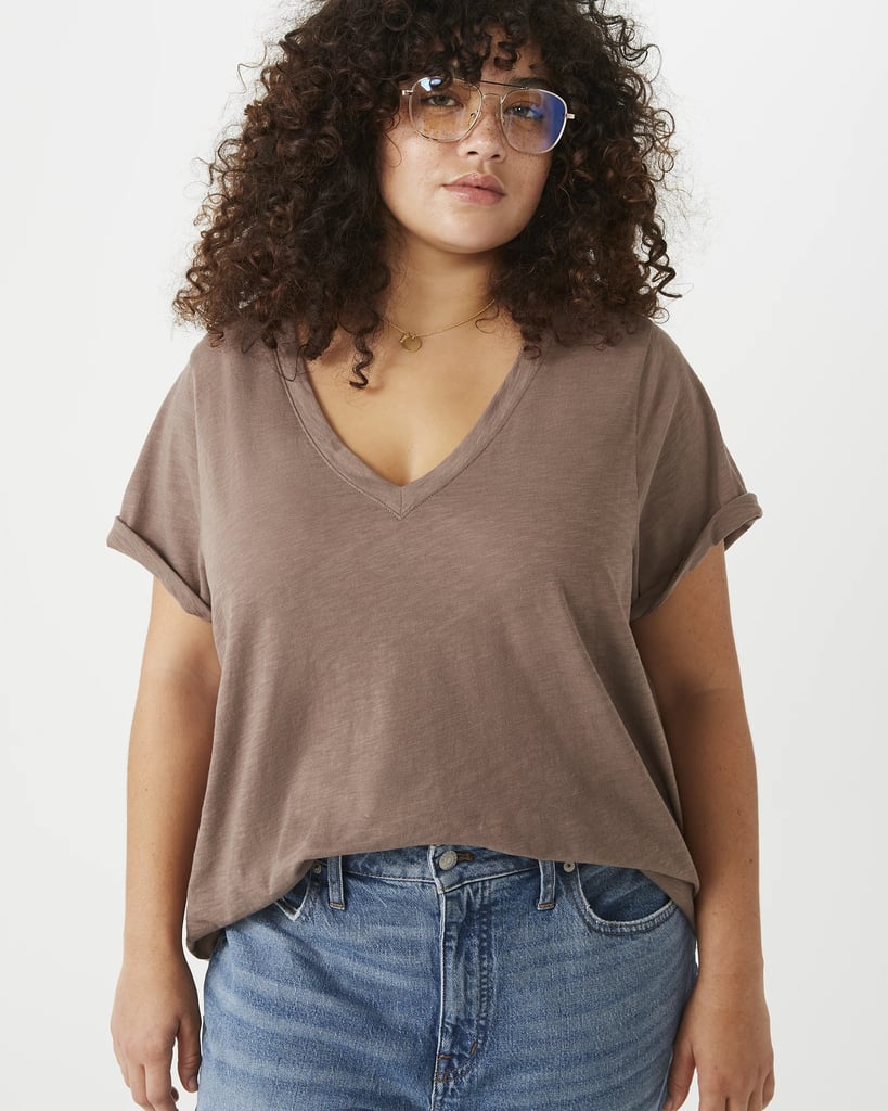 For Daily Comfort: Madewell x Dia & Co Whisper Cotton V-Neck Tee